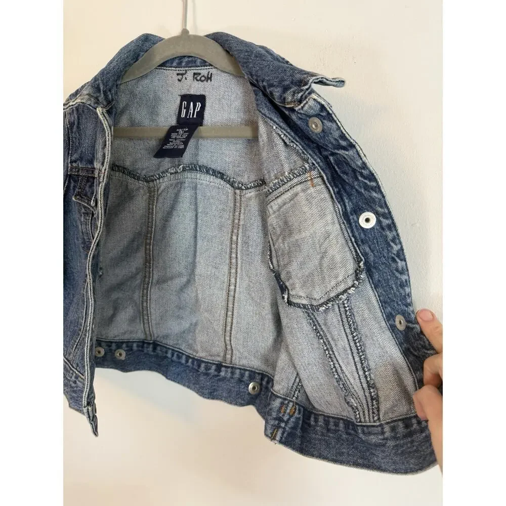 Gap Kids Y2K 2001 Denim Jacket Kids Sz XS (4) EUC
